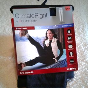 🌺 NWT Climate Right (Cuddl Duds) Grid Warmth Leggings